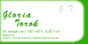 gloria torok business card